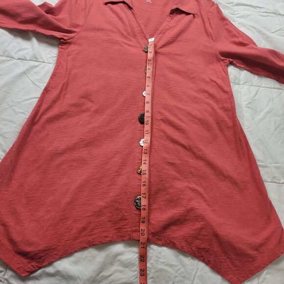 Soft Surroundings Women's Danielle Statement Button Down 3/4 Sleeve Top Size S - Picture 9 of 13